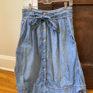 Gap denim knee length skirt
